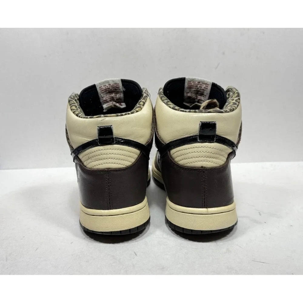 Nike Sb Dunk High Ferris Bueller Leopard 305050-201 Men's Size 10.5 Shoes Brown